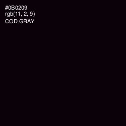 #0B0209 - Cod Gray Color Image